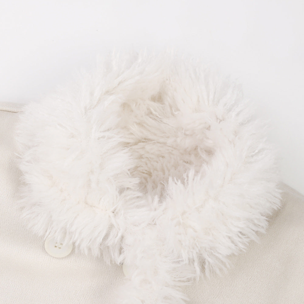 JENIFER White Fur Coat