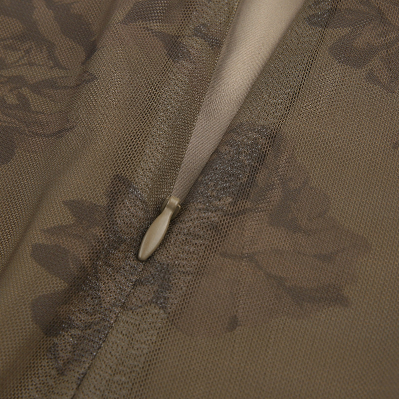 Ho Floral Trim Maxi Skirt