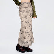 Floral Bodycon Maxi Skirt