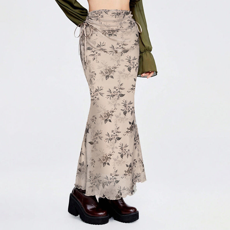 Floral Bodycon Maxi Skirt