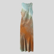 Multicolor Midi Satin Dress
