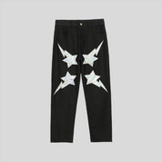 Star-Embroidered Pants