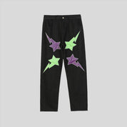 Star-Embroidered Pants