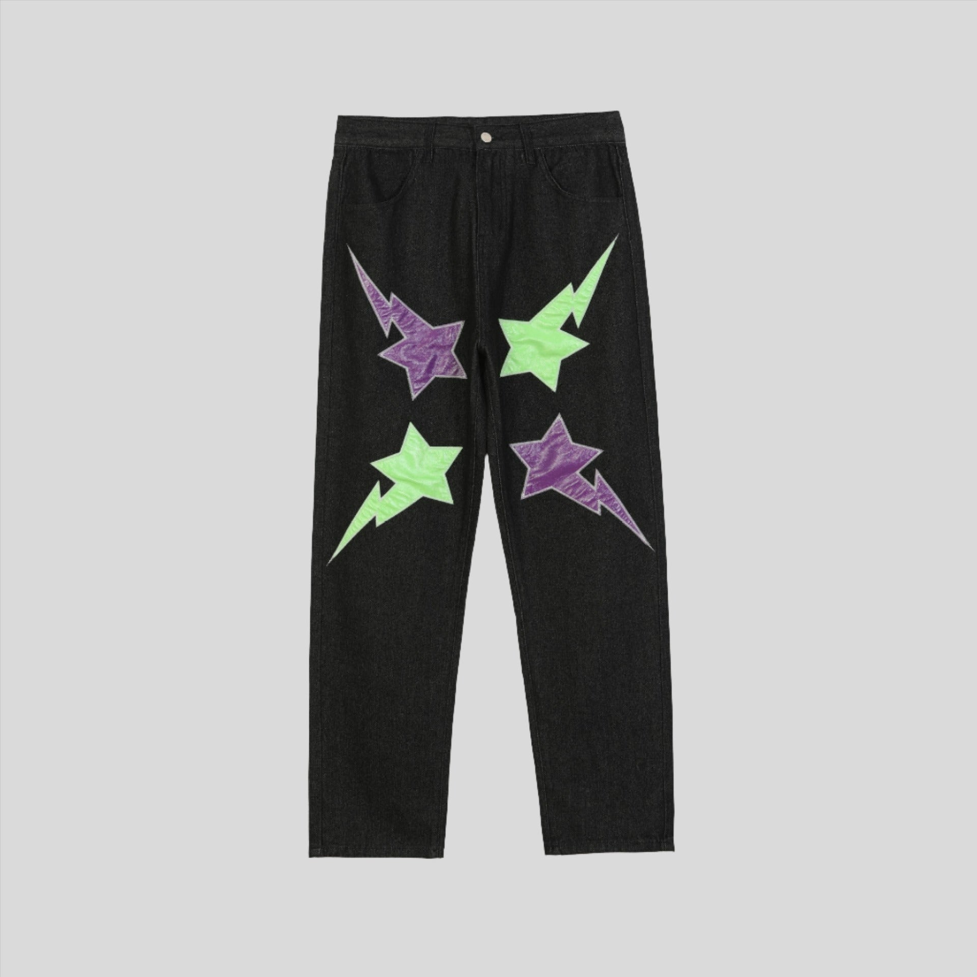 Star-Embroidered Pants