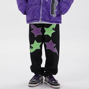 Star-Embroidered Pants