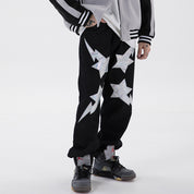 Star-Embroidered Pants