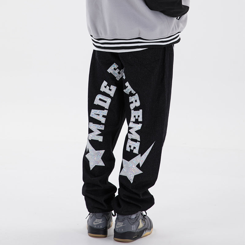 Star-Embroidered Pants