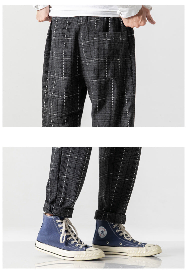 Plaid Casual Pants