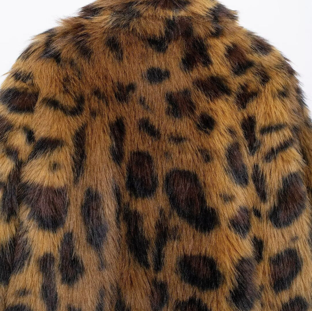 J Leopard Fur Jacket