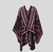 SNOW Textured Knit Warming Poncho