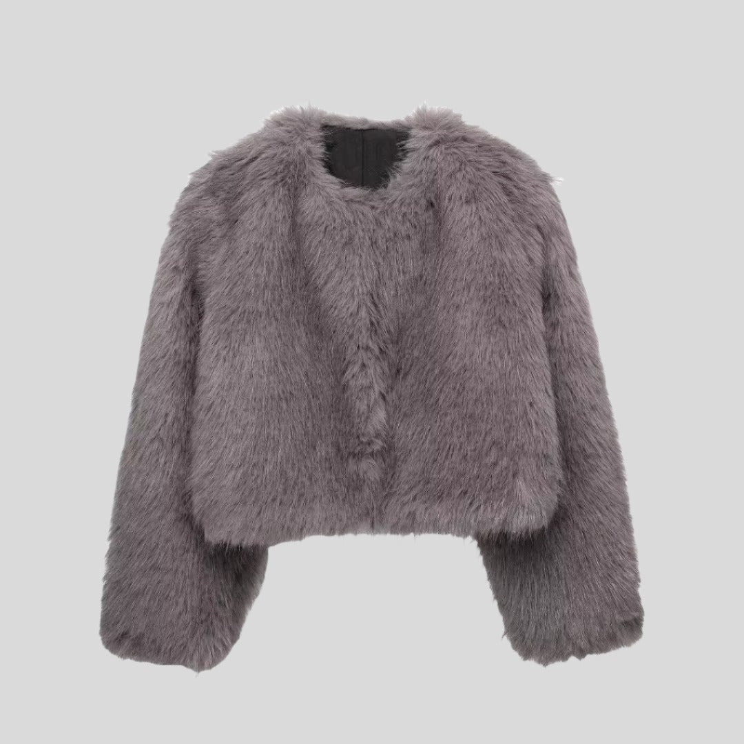 Grey Fox Fur Coat