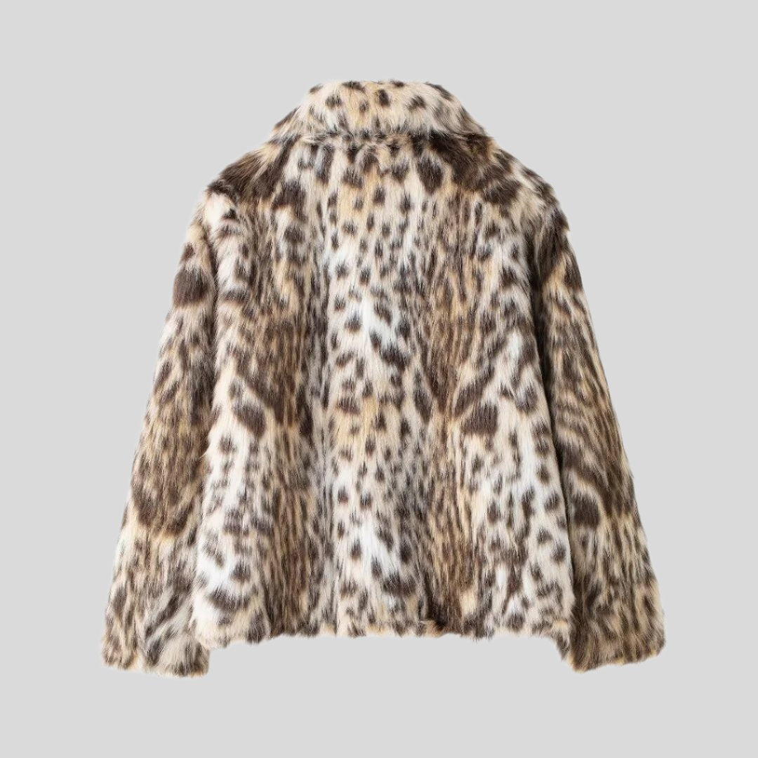 J Leopard Fur Coat