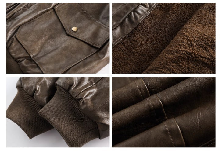 JUKO Leather Jacket with Fur