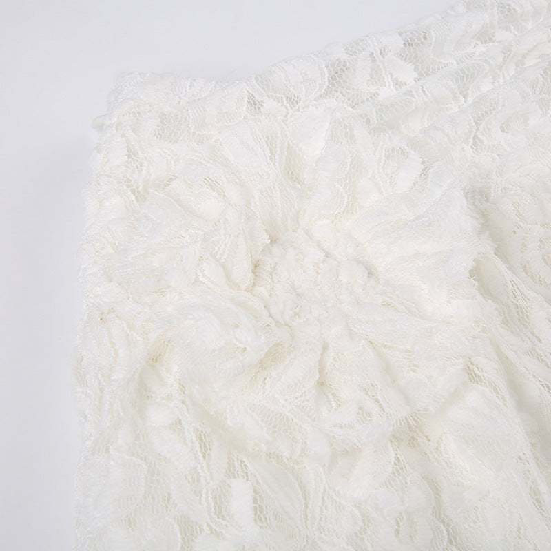 Princess White Lace Tiered Skirt