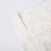Princess White Lace Tiered Skirt