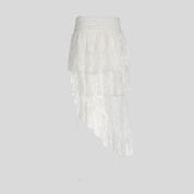 Princess White Lace Tiered Skirt