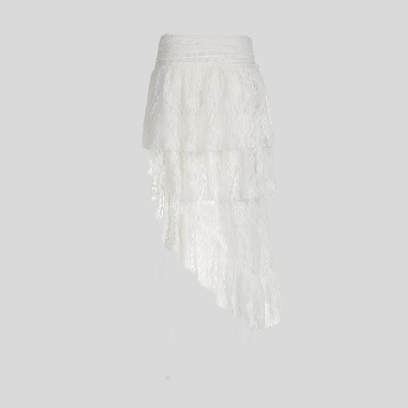 Princess White Lace Tiered Skirt
