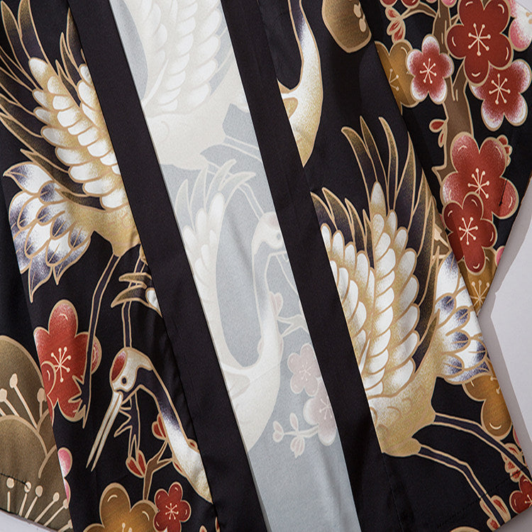 UKIYO Satin Kimono with Print
