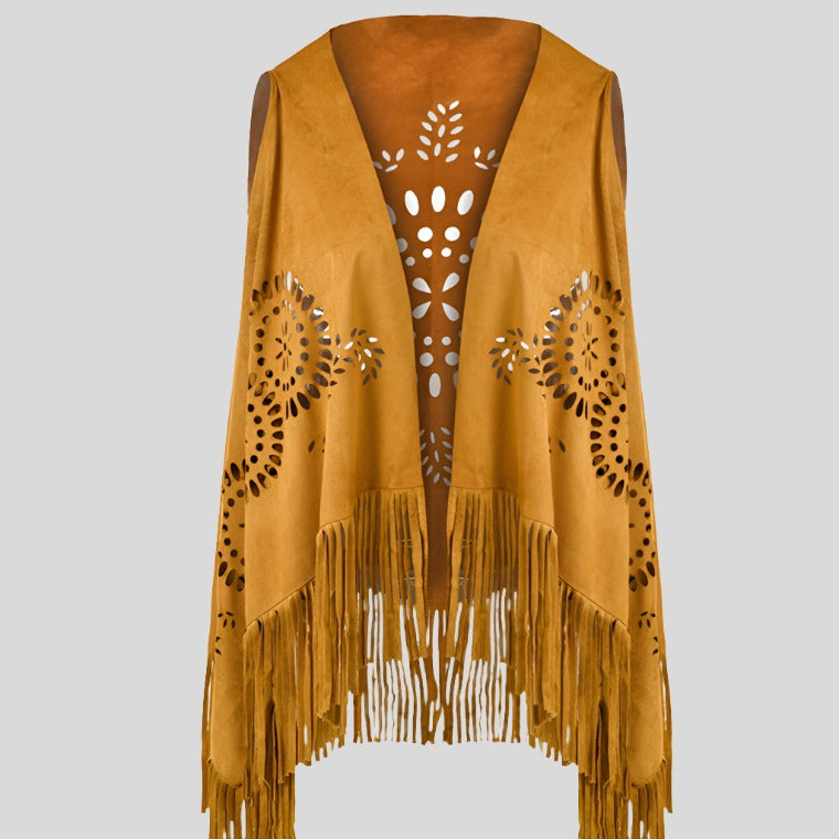 Fringed Vest Cover-Up