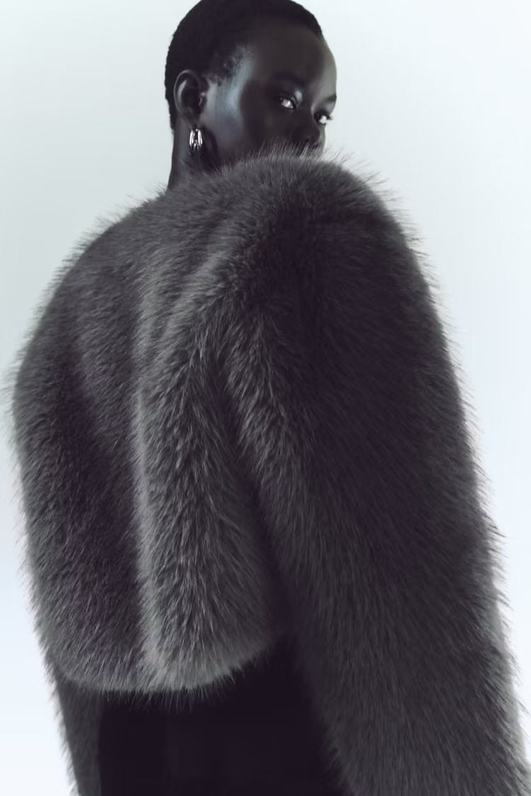 Grey Fox Fur Coat