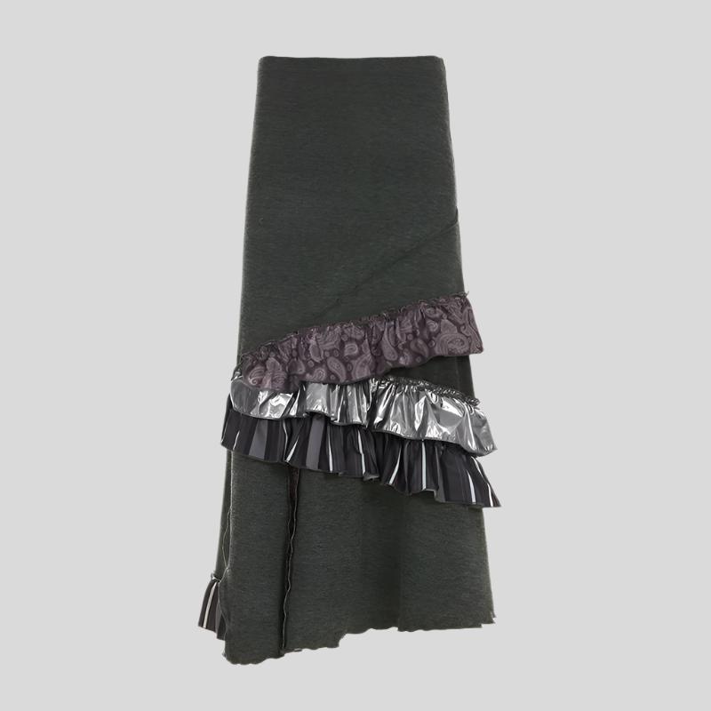 K Tiered Tartan Skirt