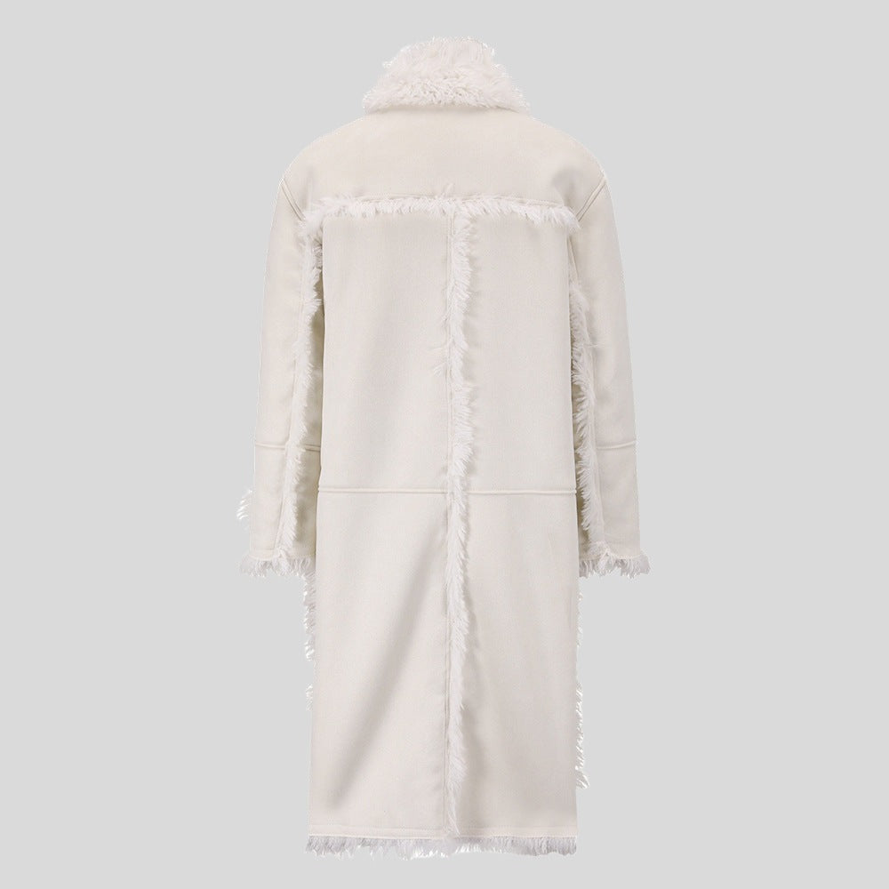 JENIFER White Fur Coat