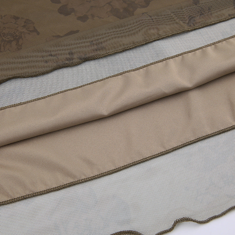 Ho Floral Trim Maxi Skirt