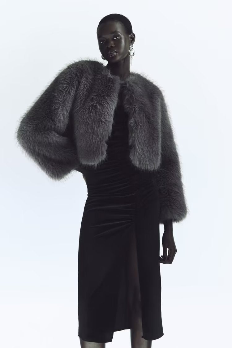 Grey Fox Fur Coat