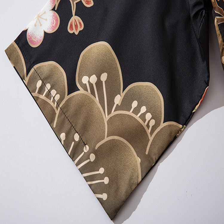 UKIYO Satin Kimono with Print