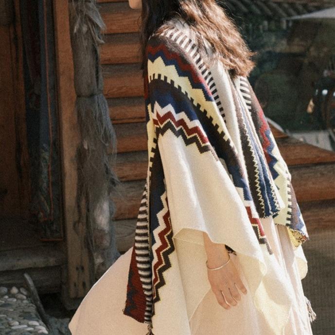 INDI Lightweight Embroidered Poncho