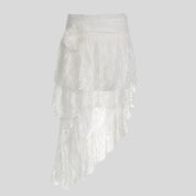 Princess White Lace Tiered Skirt