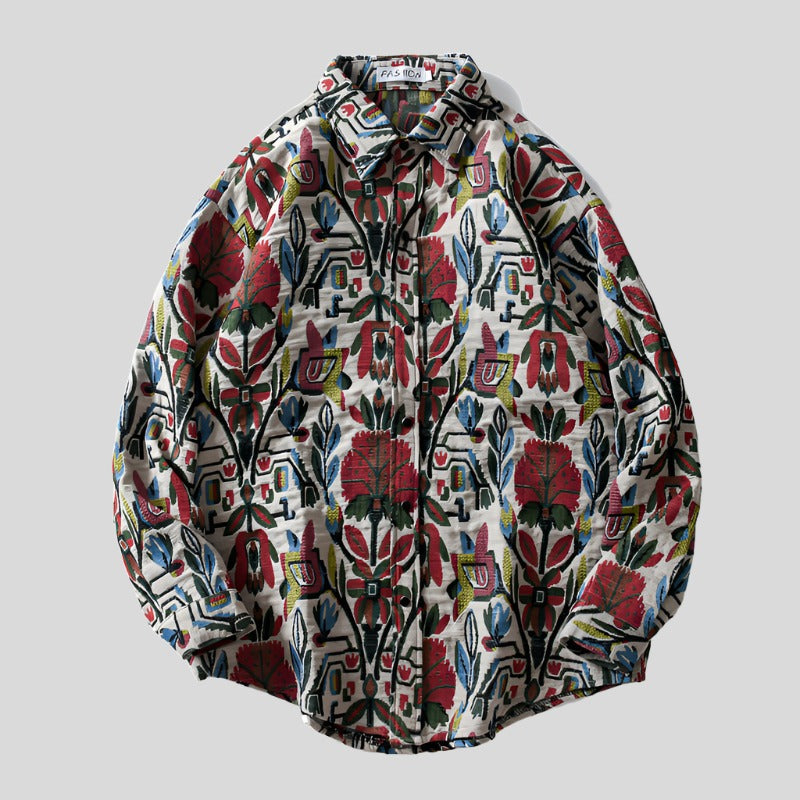 Floral Embroidery Shirt