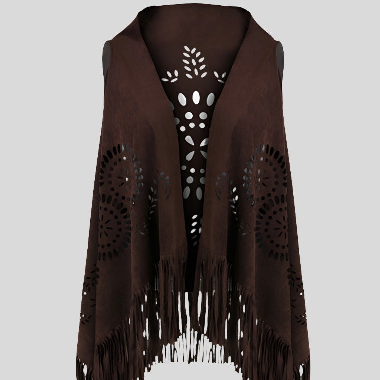 Fringed Vest Cover-Up