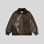 JUKO Leather Jacket with Fur