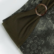 J Floral Belted Maxi Skirt