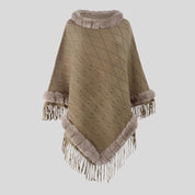 Fur-Trim Poncho
