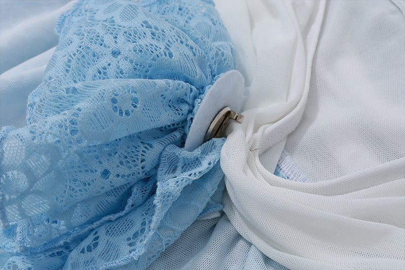 SO Tiered Blue Skirt