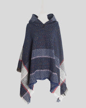 H Multi-Color Hooded Poncho