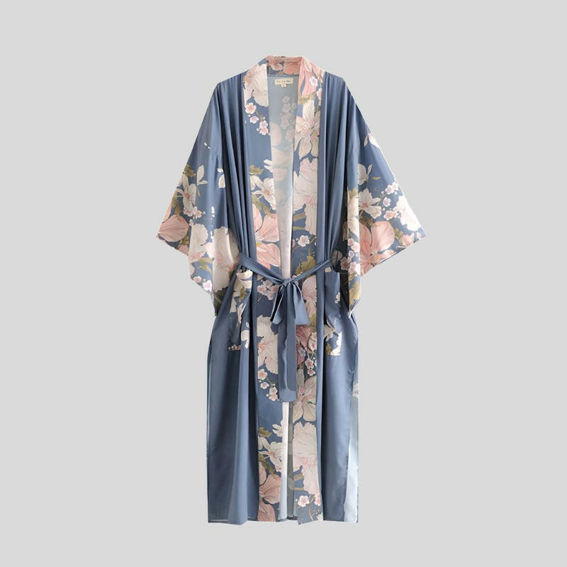ON Long Traditional Kimono with Floral Print