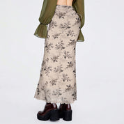 Floral Bodycon Maxi Skirt