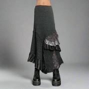 K Tiered Tartan Skirt