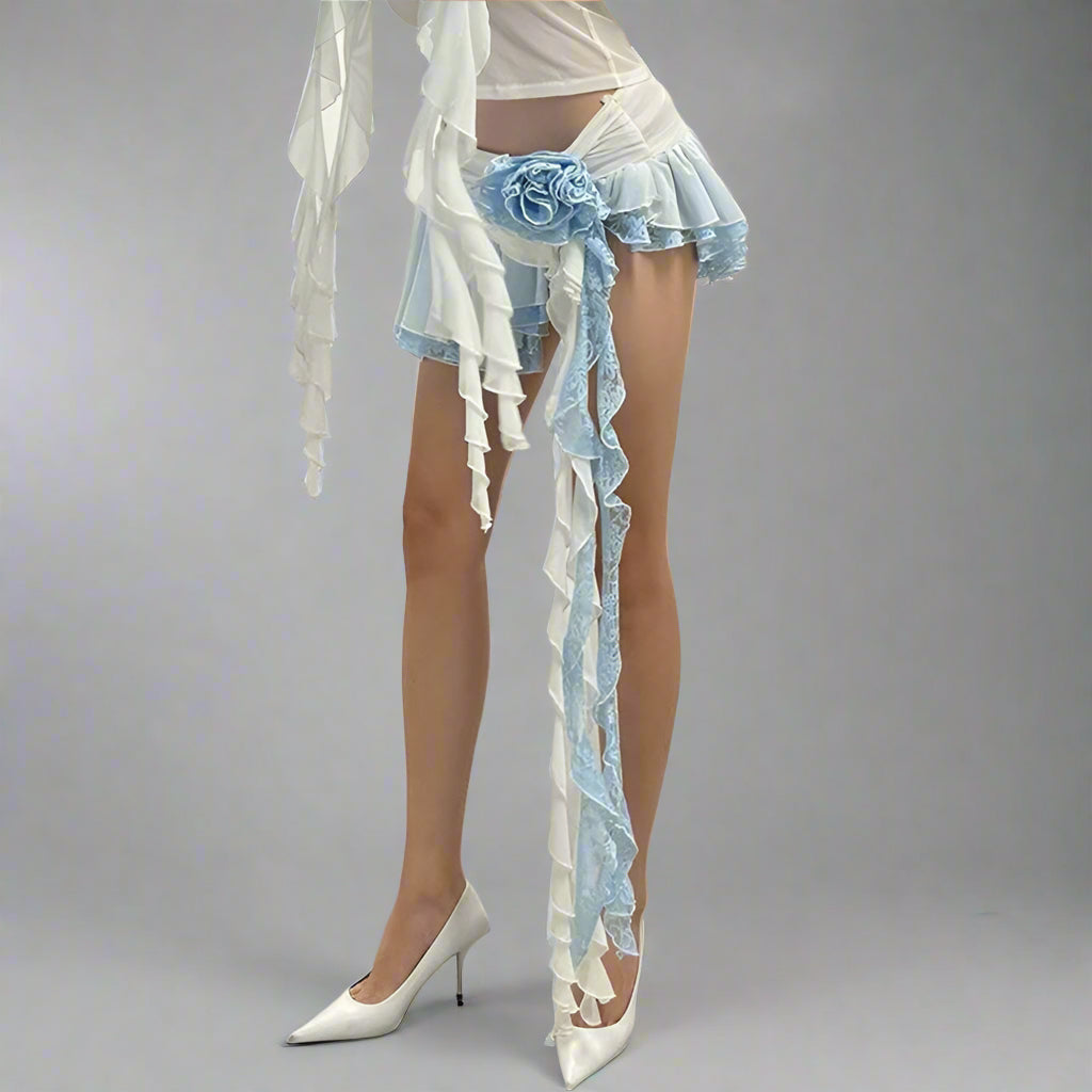 SO Tiered Blue Skirt