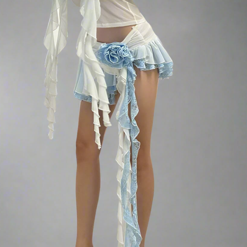 SO Tiered Blue Skirt