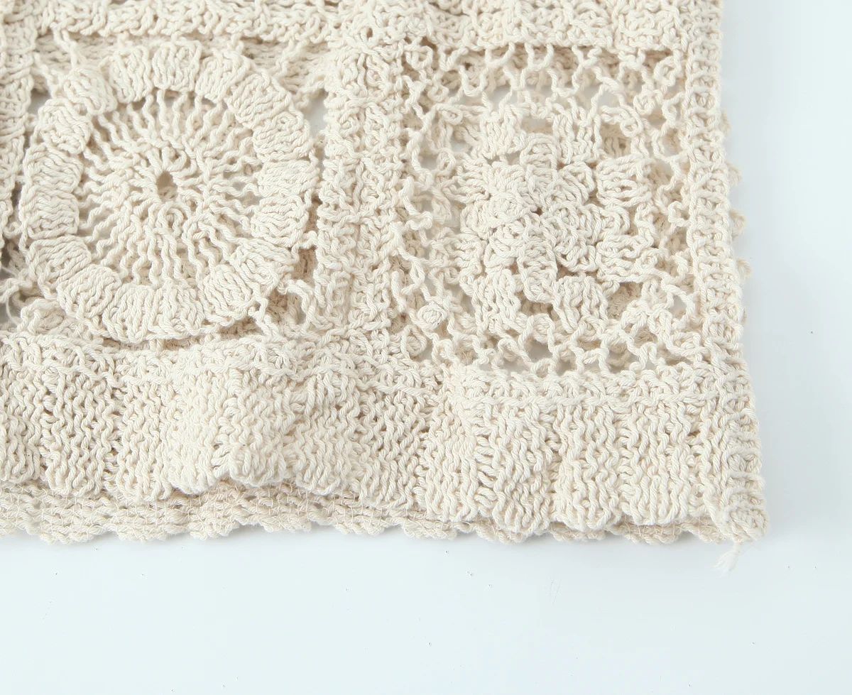 White Woven Floral Lace Set