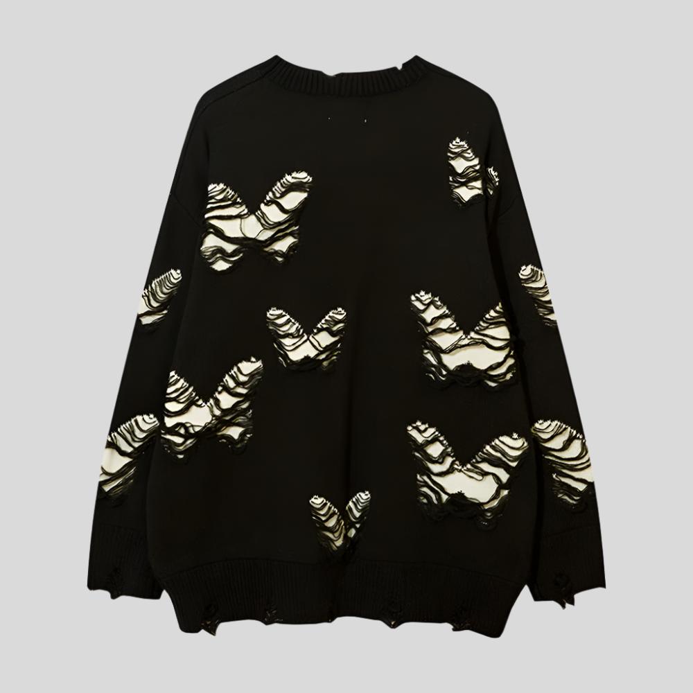 FLY Butterfly-Embroidered Knit