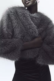 Grey Fox Fur Coat