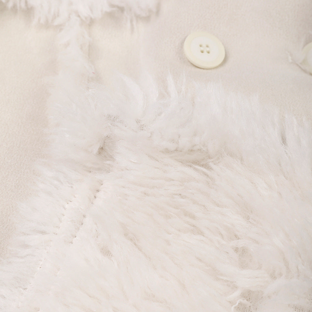 JENIFER White Fur Coat