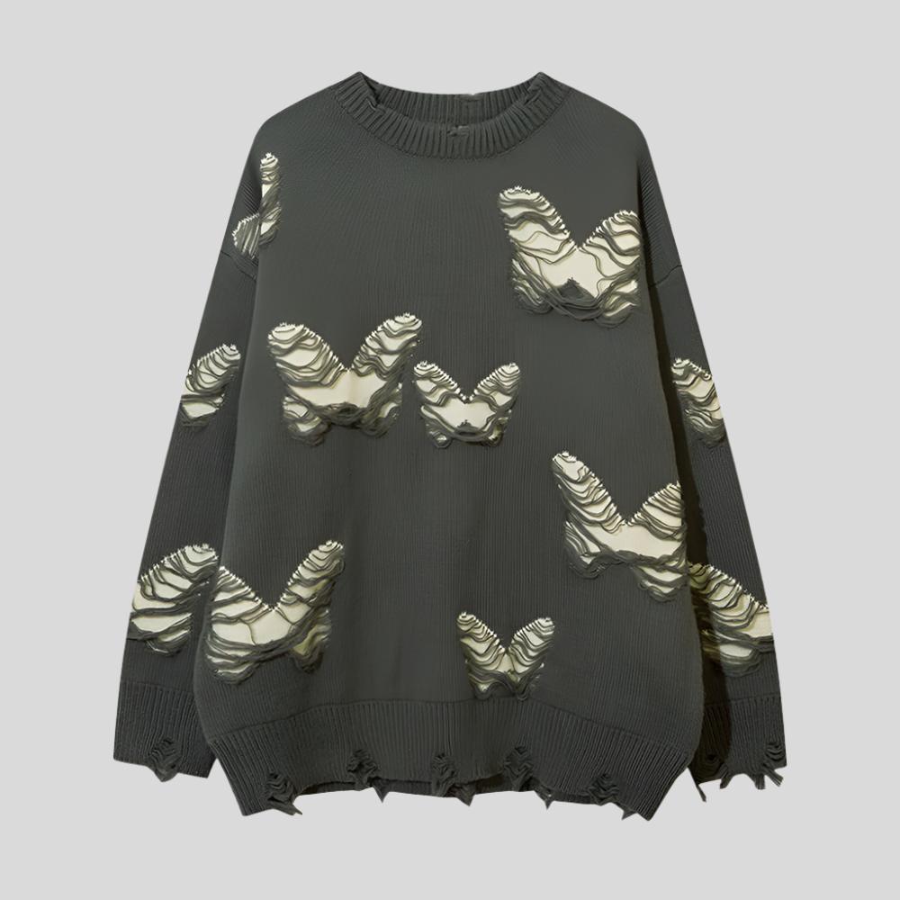 FLY Butterfly-Embroidered Knit