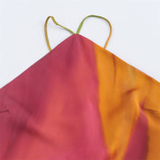 Flowers Multicolor Satin Dress