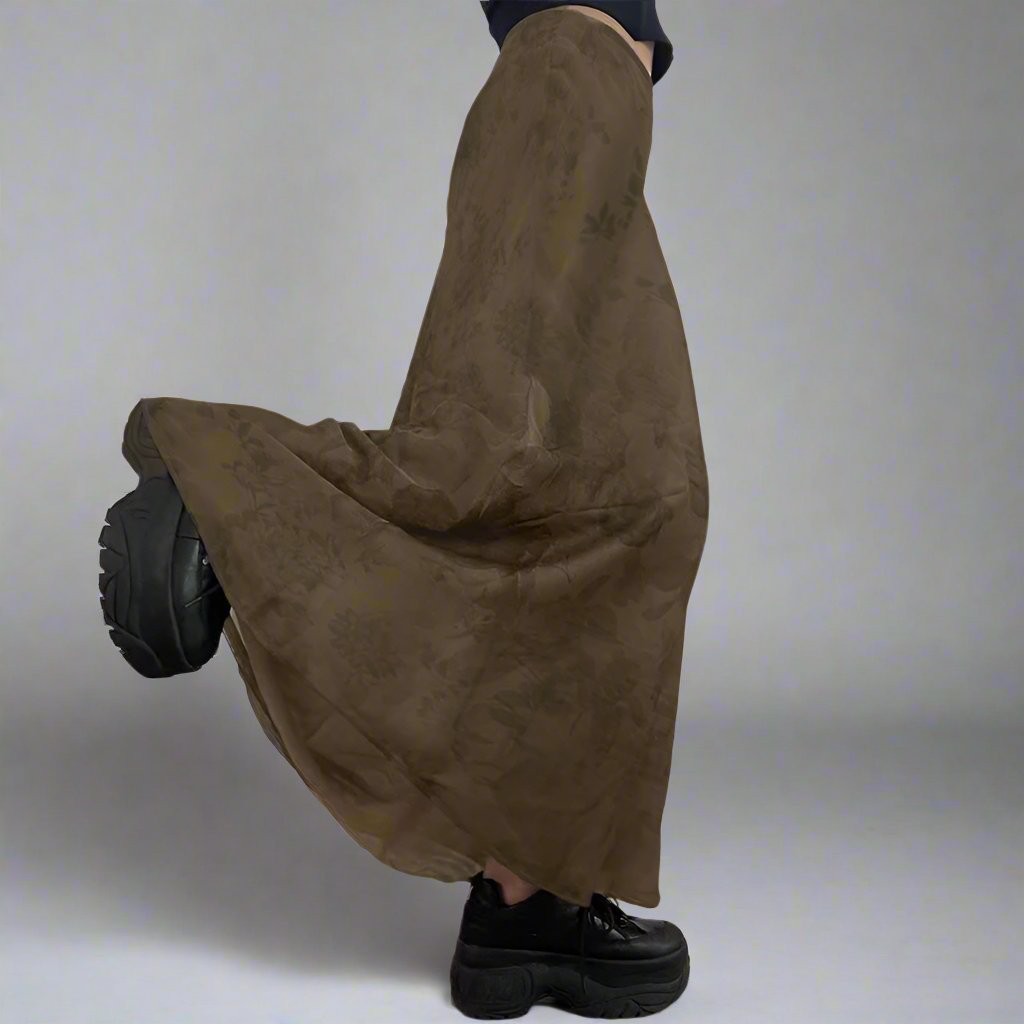 Ho Floral Trim Maxi Skirt